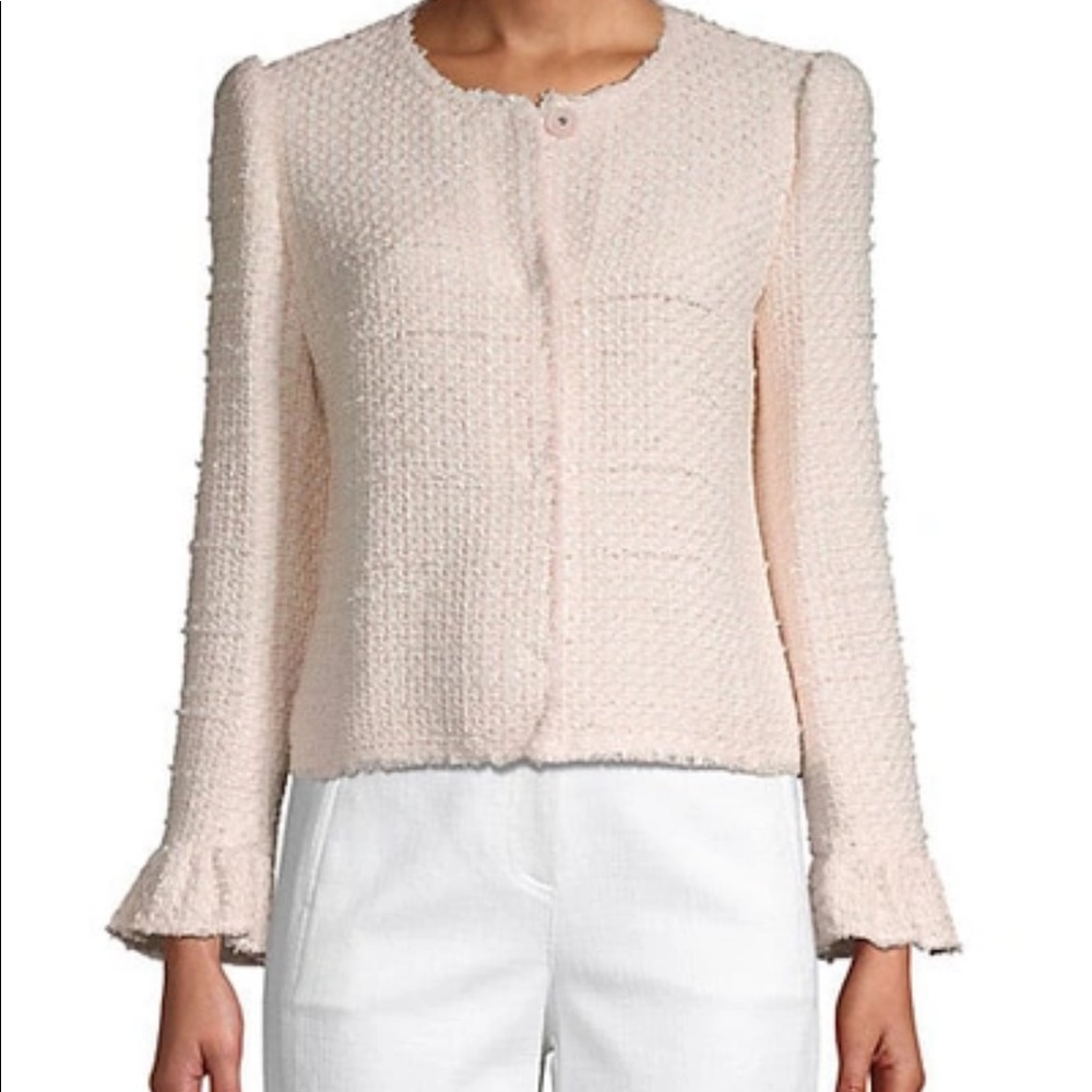 Rebecca Taylor pink and white tweed blazer NWT